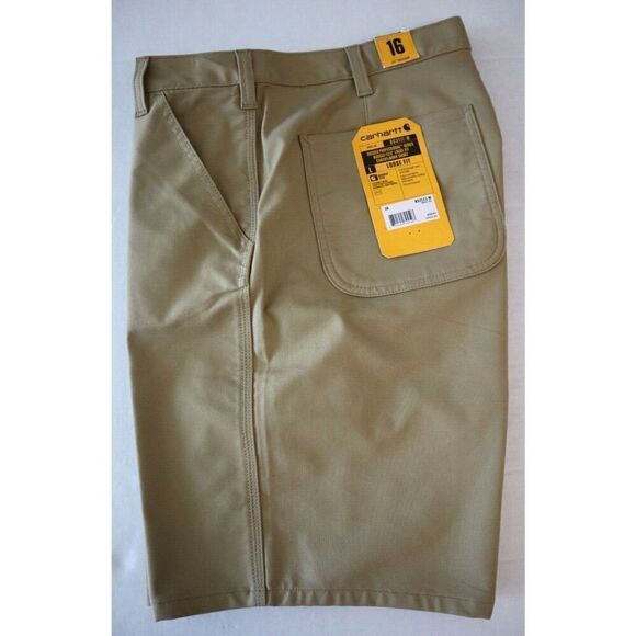 Carhartt BS3111-W Women's Sz 16 Beige Rugged Flex Loose Fit Canvas Work Shorts - Picture 4 of 9